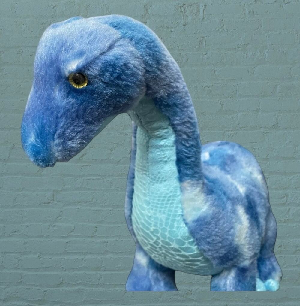 Aurora Destination Nation Brachiosaurus Plush Blue Dinosaur Stuffed Animal 15"